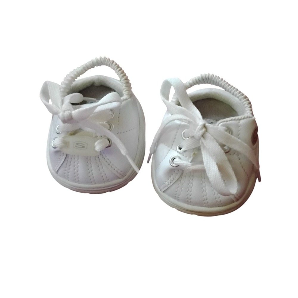 Build-A-Bear Workshop Skechers Energy White Sneakers Plush Doll Shoes Accessory
